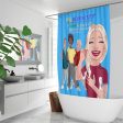 Quick-drying Shower Curtain GLOBAL FREEDOM UNITED GIB MOBBING KEINE CHANCE GERMAN BLUE Online Hot Sale