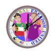 Wooden Wall Clock Without Scale GLOBAL FREEDOM UNITED© Men Kuwait & USA For Discount