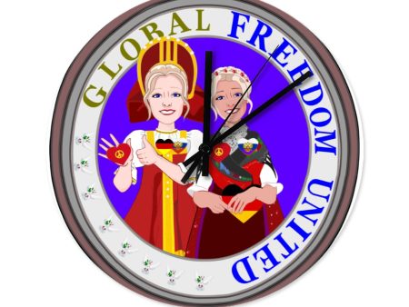 Wooden Wall Clock Without Scale GLOBAL FREEDOM UNITED© Women Russia & Germany Online now