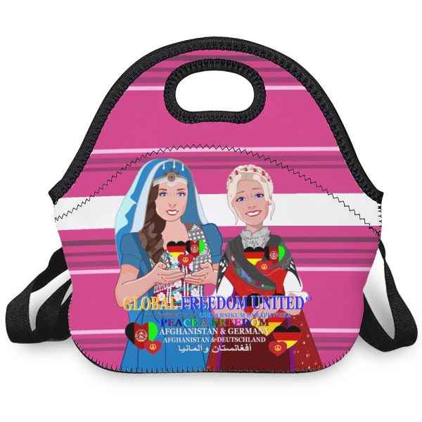 Meal Bag GLOBAL FREEDOM UNITED© Women AFGHANISTAN & GERMANY Pink For Discount