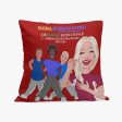 Square Pillow Cover GLOBAL FREEDOM UNITED GIB MOBBING KEINE CHANCE GERMAN RED Hot on Sale