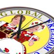 Wooden Wall Clock Without Scale GLOBAL FREEDOM UNITED© Women Serbia & Hungary Old Peace Hot on Sale