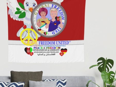 Tapestry GLOBAL FREEDOM UNITED© Men AFGHANISTAN & GERMANY Red Online Hot Sale