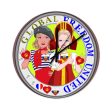 Wooden Wall Clock Without Scale GLOBAL FREEDOM UNITED© Women French & Russia on Sale