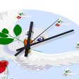 Wooden Wall Clock Without Scale Global Freedom United Dove Of Peace New Peace Roses Blue Sale