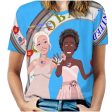 Women´s T-Shirt 3 GLOBAL FREEDOM UNITED© Women Anti Fascism & Racism USA  Blue For Sale