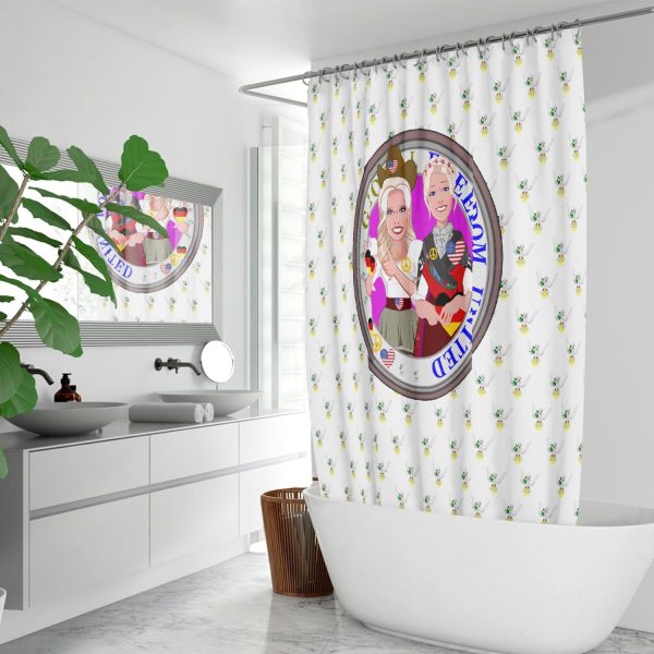 SHOWER CURTAIN GLOBAL FREEDOM UNITED WOMEN GERMANY & USA OLD PEACE WIGHT Supply