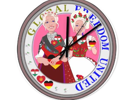 Wooden Wall Clock Without Scale GLOBAL FREEDOM UNITED© Women Germany & Hungary Online Hot Sale