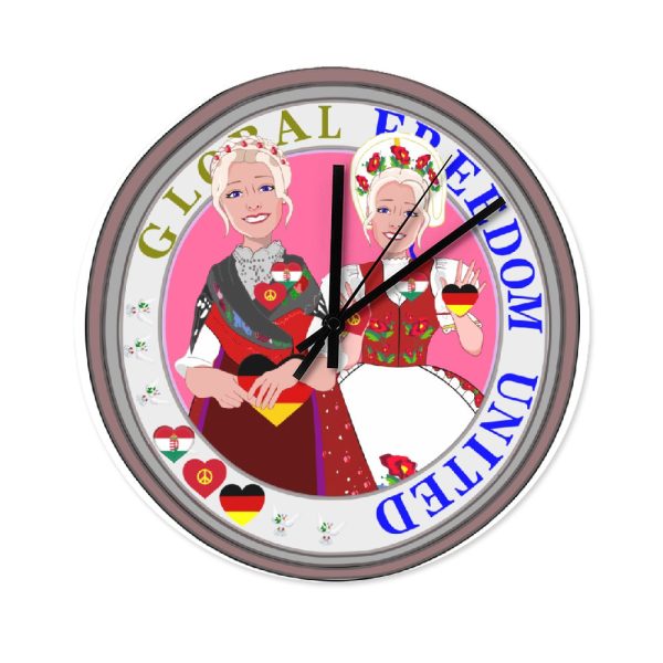 Wooden Wall Clock Without Scale GLOBAL FREEDOM UNITED© Women Germany & Hungary Online Hot Sale