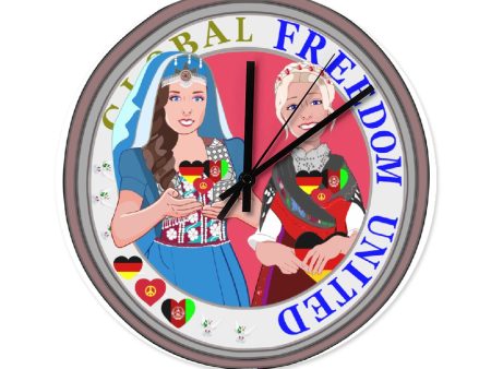 Wooden Wall Clock Without Scale GLOBAL FREEDOM UNITED© Women AFGHANISTAN & GERMANY Online