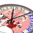 Wooden Wall Clock Without Scale GLOBAL FREEDOM UNITED© Women Romania & Hungary on Sale