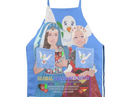 Apron GLOBAL FREEDOM UNITED© Women Afghanistan & Germany Blue Supply