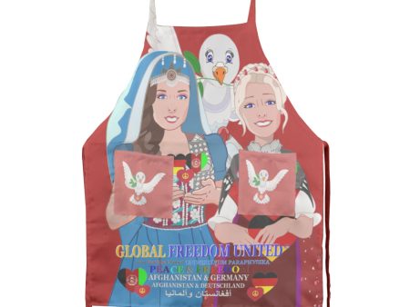 Apron GLOBAL FREEDOM UNITED© Women Afghanistan & Germany Red Online Sale