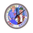 Wooden Wall Clock Without Scale GLOBAL FREEDOM UNITED© Men USA & Serbia Discount