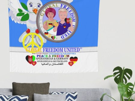 Tapestry GLOBAL FREEDOM UNITED© Men AFGHANISTAN & GERMANY Blue on Sale