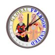 Wooden Wall Clock Without Scale Global Freedom United Women Turkey & Germany Old Peace Cheap