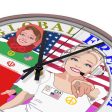 Wooden Wall Clock Without Scale GLOBAL FREEDOM UNITED© Women Iran & USA For Discount