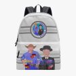 ALL OVER PRINT CANVAS BACKPACK GLOBAL FREEDOM UNITED MEN USA & GERMANY OLD PEACE GREY For Sale