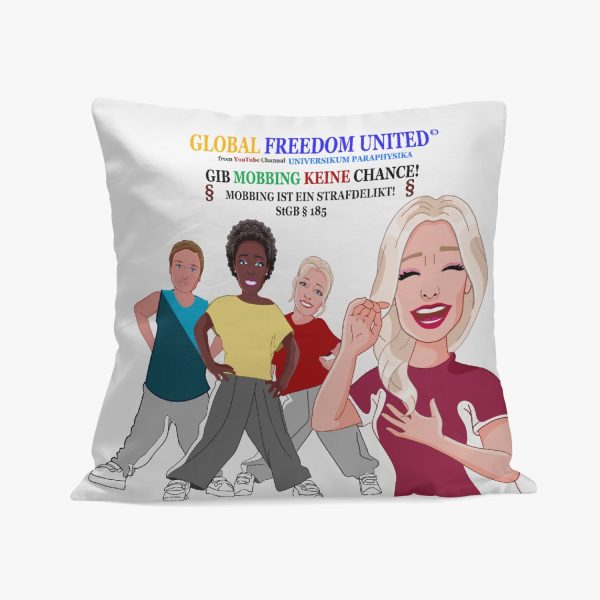 Square Pillow Cover GLOBAL FREEDOM UNITED GIB MOBBING KEINE CHANCE DEUTSCH WIGHT Online now