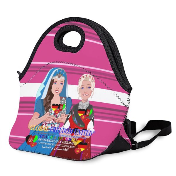 Meal Bag GLOBAL FREEDOM UNITED© Women AFGHANISTAN & GERMANY Pink For Discount