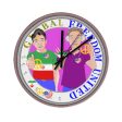 Wooden Wall Clock Without Scale GLOBAL FREEDOM UNITED© Men Iran & USA For Sale