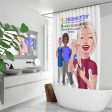 Quick-drying Shower Curtain GLOBAL FREEDOM UNITED GIB MOBBING KEINE CHANCE GERMAN WIGHT Online Hot Sale