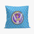 GLOBAL FREEDOM UNITED©  MEN ANGEL OF PEACE BLUE Square Pillow Cover Supply