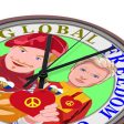 Wooden Wall Clock Without Scale GLOBAL FREEDOM UNITED© Men French & Russia Sale