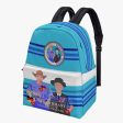 ALL OVER PRINT CANVAS BACKPACK GLOBAL FREEDOM UNITED MEN USA & GERMANY OLD PEACE BLUE Hot on Sale