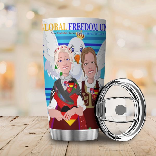 Tumbler GLOBAL FREEDOM UNITED© Women Serbia & Germany Blue Discount