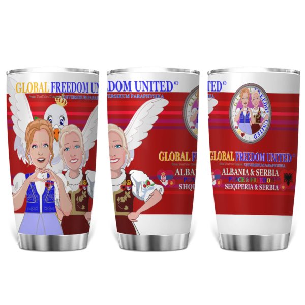 Tumbler Global Freedom United Women Albania & Serbia Old Peace Red Fashion