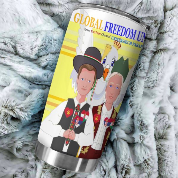 Tumbler GLOBAL FREEDOM UNITED© Men Hungary & Serbia Yellow on Sale