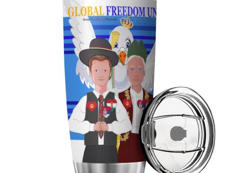 Tumbler GLOBAL FREEDOM UNITED© Men Hungary & Serbia Deep Blue Hot on Sale