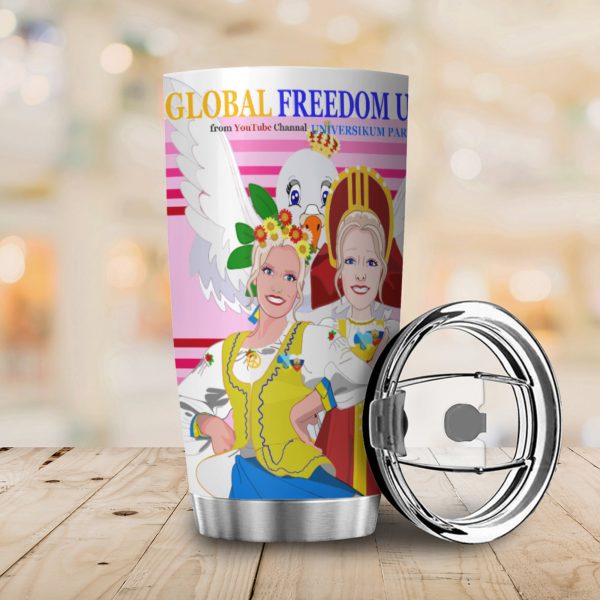 Tumbler Global Freedom United Women Russia & Ukrain Pink2 Supply