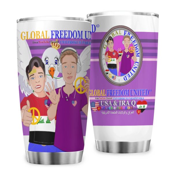 Tumbler GLOBAL FREEDOM UNITED© Men Iraq & USA Lilac Supply