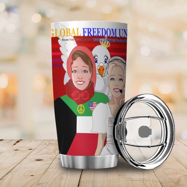 Tumbler Global Freedom United Women Kuwait & Usa Old Peace Red Online Hot Sale