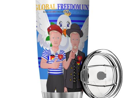 Tumbler Global Freedom United Men French & Germany Old Peace Deep Blue For Sale