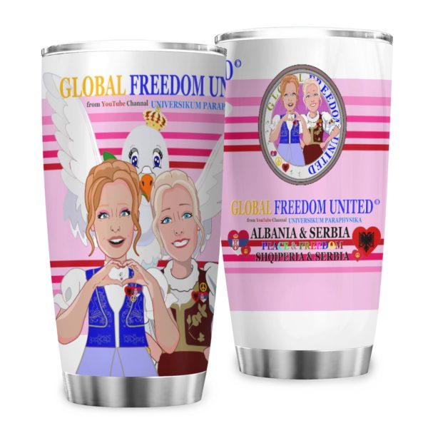 Tumbler Global Freedom United Women Albania & Serbia Old Peace Pink2 Hot on Sale