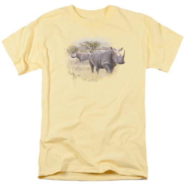 WILDLIFE : RHINO S\S ADULT 100% COTTON 18\1 T-SHIRT BANANA XL Supply