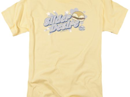 WHITE CASTLE : SLIDER DESIRE S\S ADULT 100% COTTON 18\1 T-SHIRT Banana XL For Sale