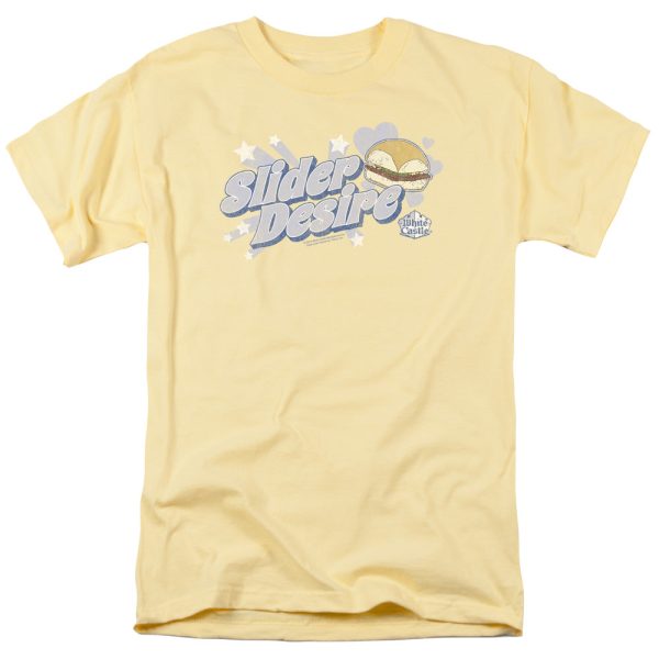 WHITE CASTLE : SLIDER DESIRE S\S ADULT 100% COTTON 18\1 T-SHIRT Banana XL For Sale