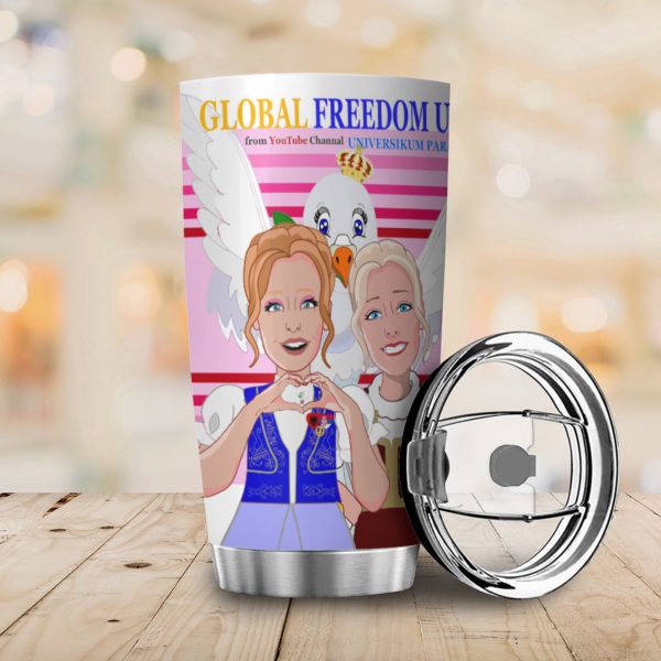 Tumbler Global Freedom United Women Albania & Serbia Old Peace Pink2 Hot on Sale