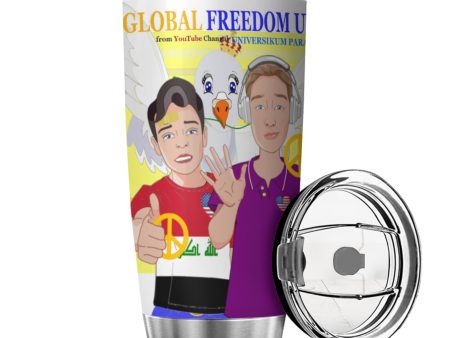 Tumbler GLOBAL FREEDOM UNITED© Men Iraq & USA Yellow For Sale