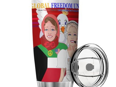 Tumbler Global Freedom United Women Kuwait & Usa Old Peace Red Online Hot Sale