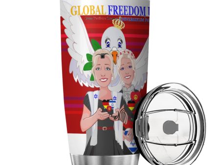 Tumbler GLOBAL FREEDOM UNITED© Women Israel & Germany Red Supply