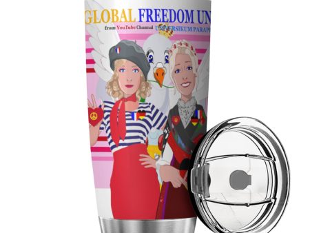 Tumbler Global Freedom United Women French & Germany Old Peace Pink 2 For Cheap