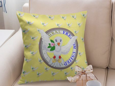 DOVE OF PEACE ROSES OLD PEACE YELLOW 18   Square Pillow Cover Discount