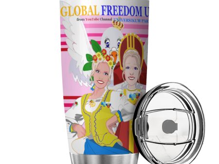 Tumbler Global Freedom United Women Russia & Ukrain Pink2 Supply