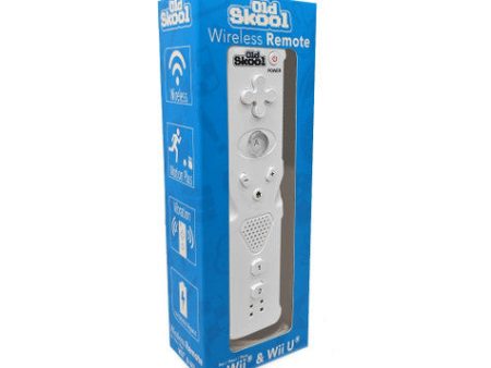 Wii   Wii U Remote: White - Old Skool For Sale