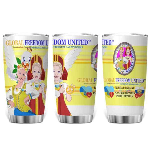 Tumbler Global Freedom United Women Russia & Ukrain Yellow Sale